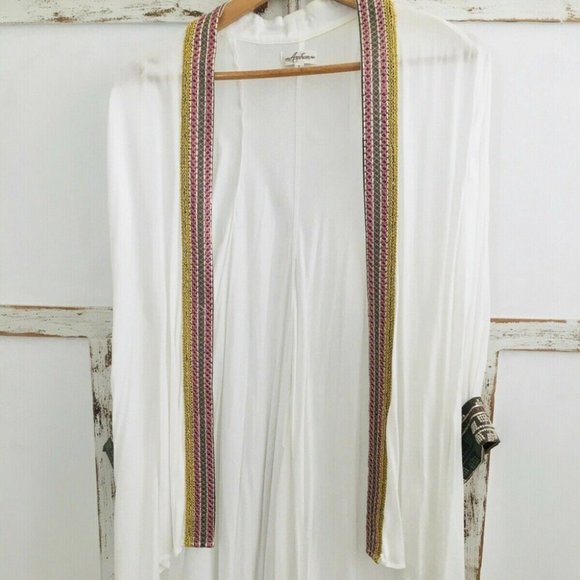 ARNHEM Moonshine Embroidered White Kimono Duster - Picture 9 of 11